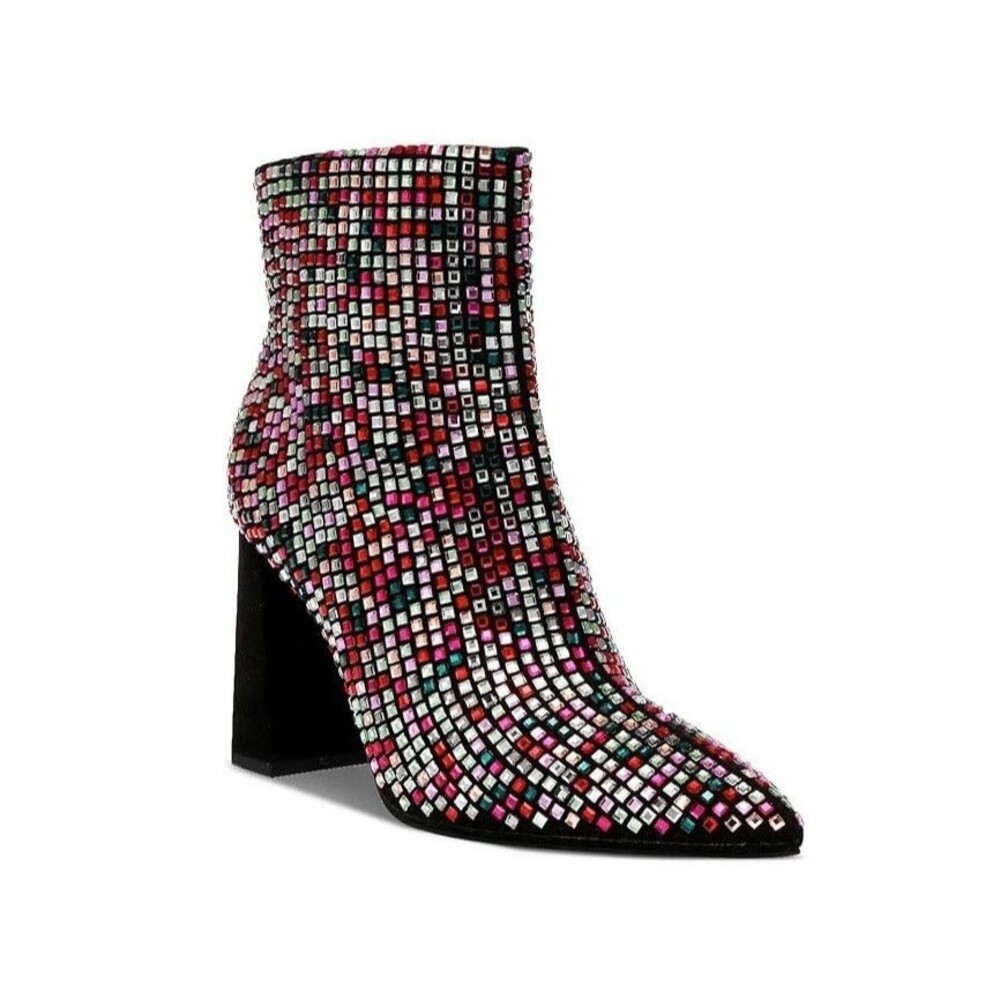 Wild Pair Womens 6 M Multi Bling Ingridd Pointed Toe Dress Booties DISPLAY RX1